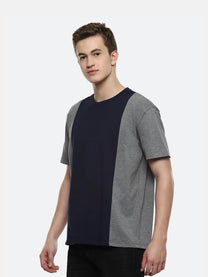 Coal Color Block Oversized T-Shirt
