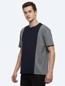 Coal Color Block Oversized T-Shirt