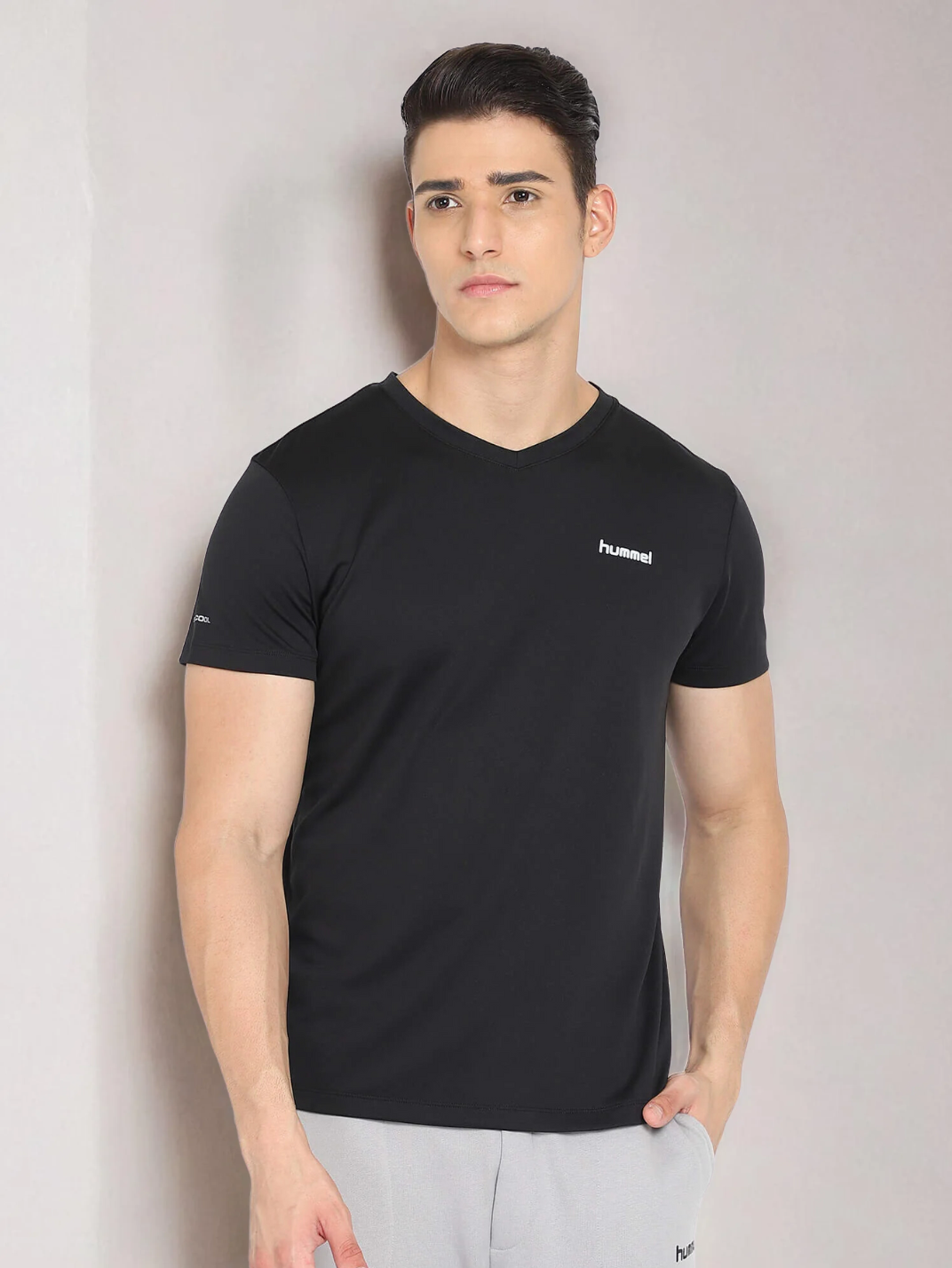 Amero polyester t-shirt for men in Black