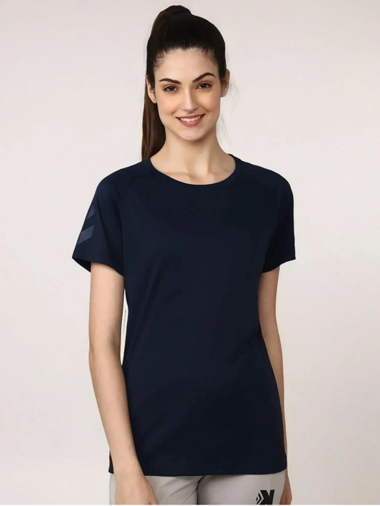 Azure Women Polyester Blue T-Shirt