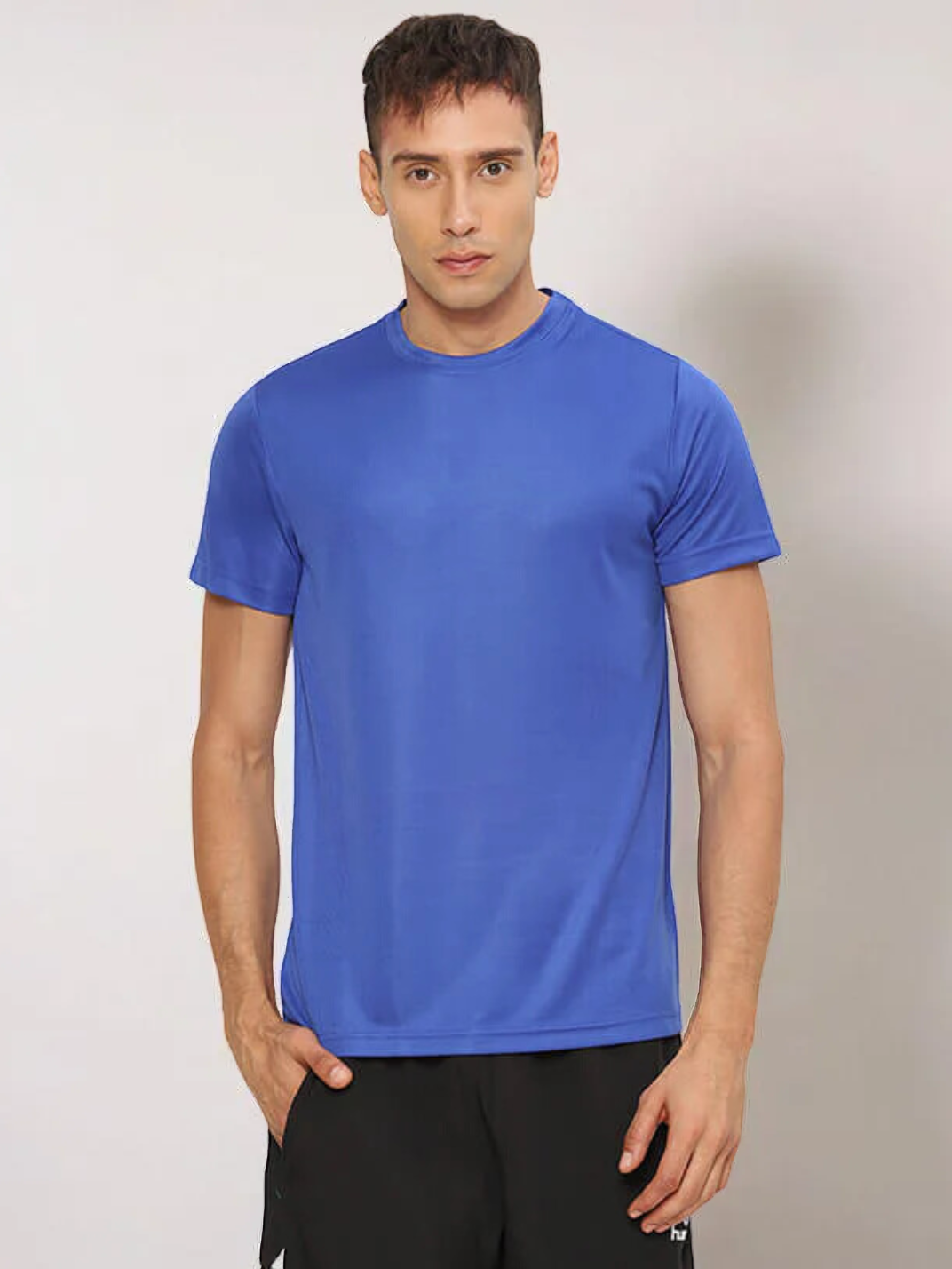 Budoc Men's Polyester T-shirt for men in Dark Blue