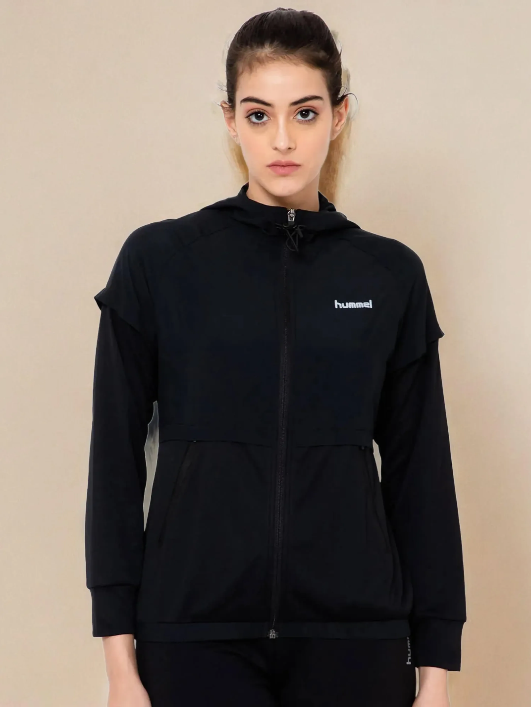 Buy online Solid Black Cotton Side Zipper Jacket from jackets and blazers  and coats for Women by Campus Sutra for ₹1879 at 28% off | 2024 Limeroad.com