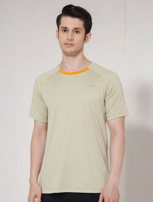 Jish Men's Polyester T-shirt for men in Orange