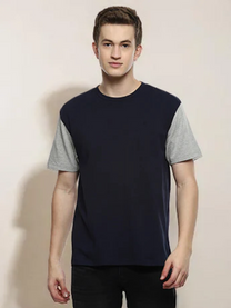 Smash Men's Block Boxy T-shirt for men in Blue