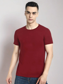 Cam Men's T-shirt for men in Maroon