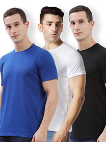 Hummel Cam Men'S T-Shirt Pack Of 3(Black/White/Blue)