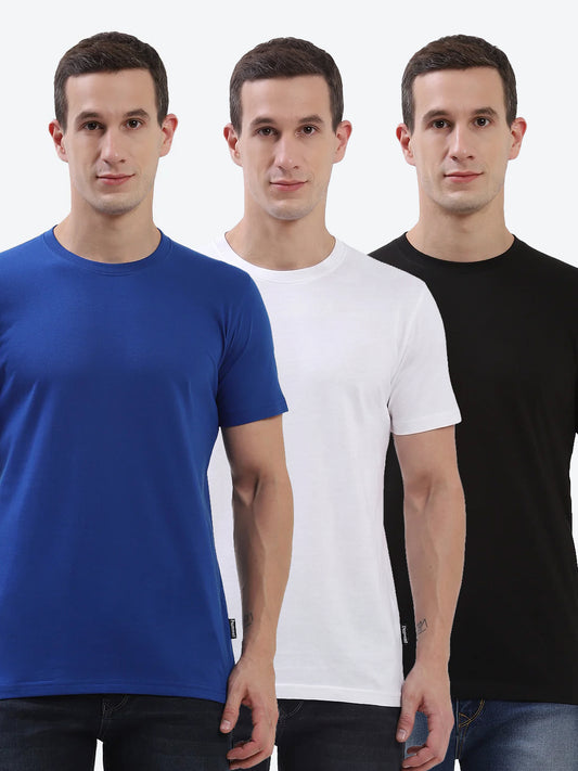 Hummel Cam Men's T-Shirt Pack Of 3 (Black/White/Blue)