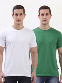 Hummel Cam Men'S T-Shirt Pack Of 2 (Green/White)