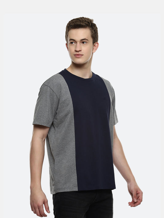Coal Color Block Oversized T-Shirt