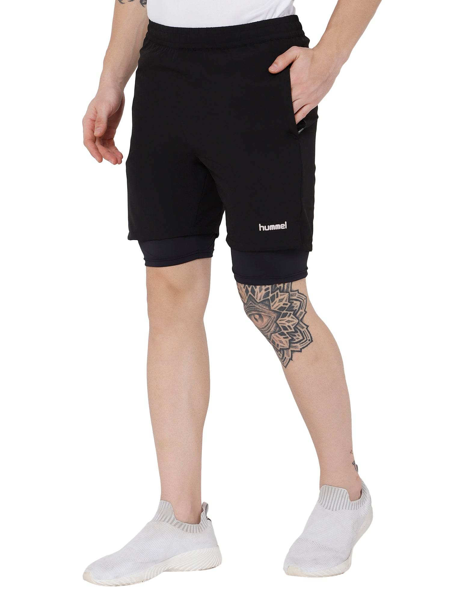 Hummel Sports Shorts Mens India Oliver Mens 2-In-1 Running Shorts