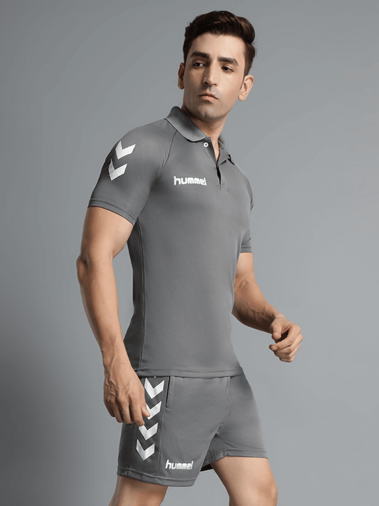 Core functional Polo Neck Half Sleeve Solid Regular fit Polyester T-shirt for Men Comfortable Breathable Fabric Stretchable for Everyday Use Ideal for Yoga Training Gym Running or Performance