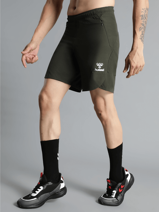 Kuro Solid Regular fit Polyester Shorts for Men with zipper pockets Comfortable Breathable Fabric Stretchable for Everyday Use Ideal for Yoga Training Gym Running or Performance