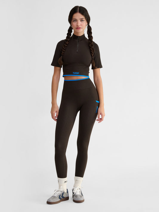 Knitted Womens Zip Top