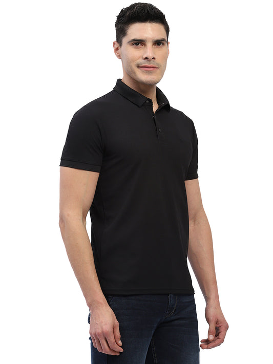 Hummel Men Jaye Black Golf Polo Tshirt