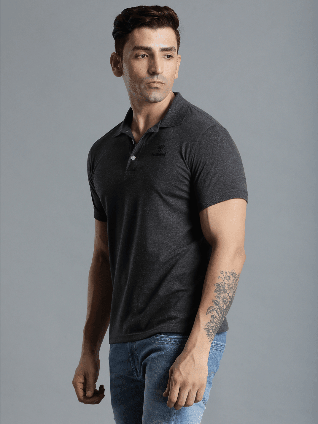 Ascon Blue Polo T Shirt For Men Blue Collared T Shirt Online Hummel India