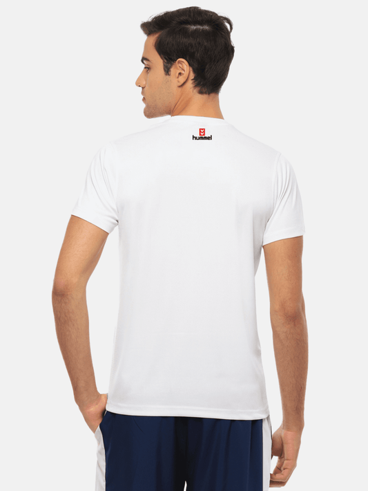 Hummel Men White B2B Round Neck Cotton - Hummel India