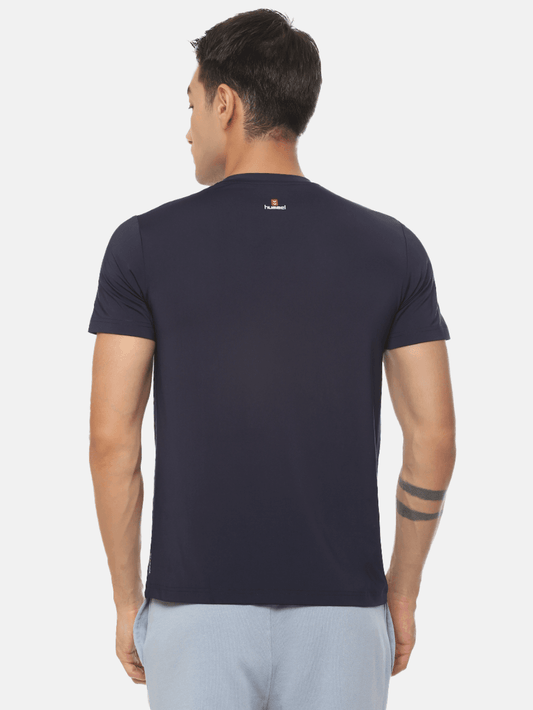 Hummel Genise Men Navy Poly T-Shirt - Hummel India