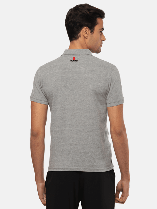 Hummel Men Grey B2B Polo Cotton - Hummel India