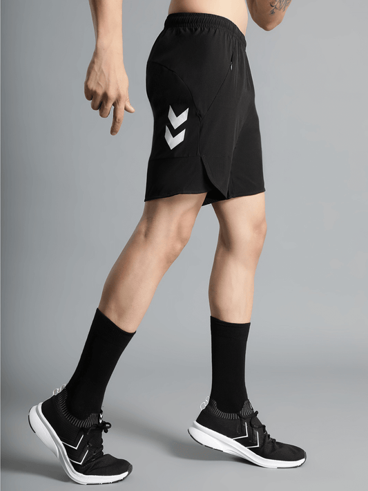 Kuro Solid Regular fit Polyester Shorts for Men with zipper pockets Comfortable Breathable Fabric Stretchable for Everyday Use Ideal for Yoga Training Gym Running or Performance