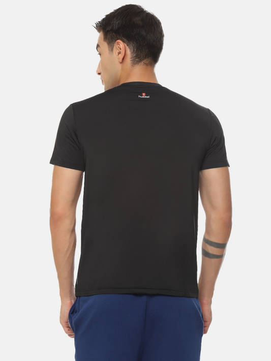 Hummel Genise Men Black Poly T-Shirt