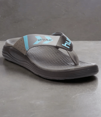 Turq Comfort Men Light Grey/Blue Flip-Flops