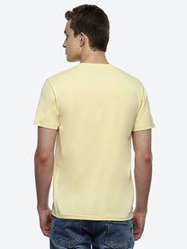 Hummel Fringe Men's Yellow Embroidered Stripes T-shirt
