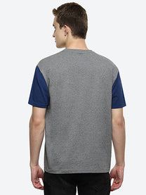 Hummel Hue Men's Grey Color Block T-shirt