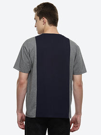 Hummel Coal Men's Grey Color Block T-shirt