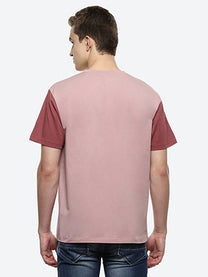 Hummel Twin Men's Pink Color Block T-shirt