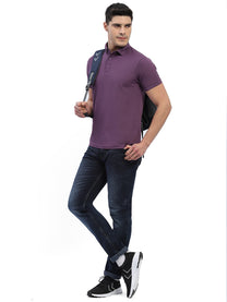 Hummel Men Jaye Purple Golf Polo Tshirt