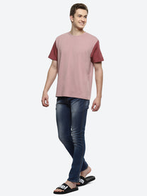 Twin Color Block Oversized T-Shirt