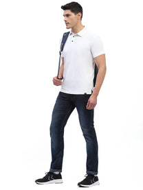 Hummel Men Jaye White Golf Polo Tshirt