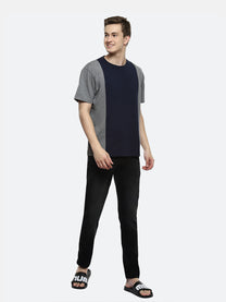 Coal Color Block Oversized T-Shirt