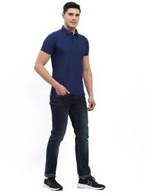 Hummel Men Jaye Navy Golf Polo Tshirt