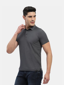 Jaye Poly Polo T-shirt Pack Of 2 (Black/Charcoal Grey)