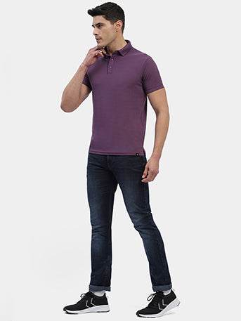 Hummel Men Purple Jaye Sports Polo Collar Tshirt - Hummel India
