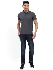 Hummel Men Jaye Grey Golf Polo Tshirt