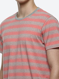 Hummel Streak Men's Pink Stripes T-shirt