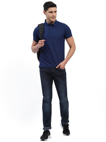 Hummel Men Jaye Navy Golf Polo Tshirt