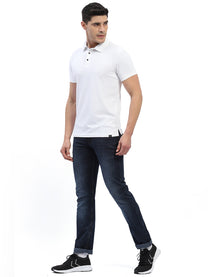 Hummel Men Jaye White Golf Polo Tshirt