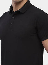 Hummel Men Black Jaye Sports Polo Collar Tshirt - Hummel India