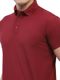Hummel Men Jaye Red Golf Polo Tshirt