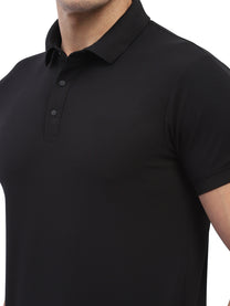 Hummel Men Jaye Black Golf Polo Tshirt