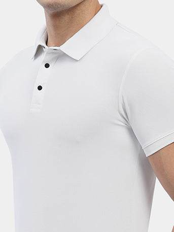 Hummel Men White Jaye Sports Polo Collar Tshirt - Hummel India