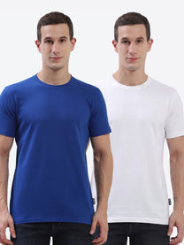 Hummel Cam Men'S T-Shirt Pack Of 2 (Blue/White)