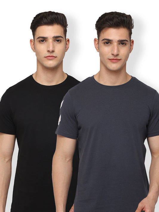 Legacy Chevron T-Shirt Pack Of 2(Blue/Black)