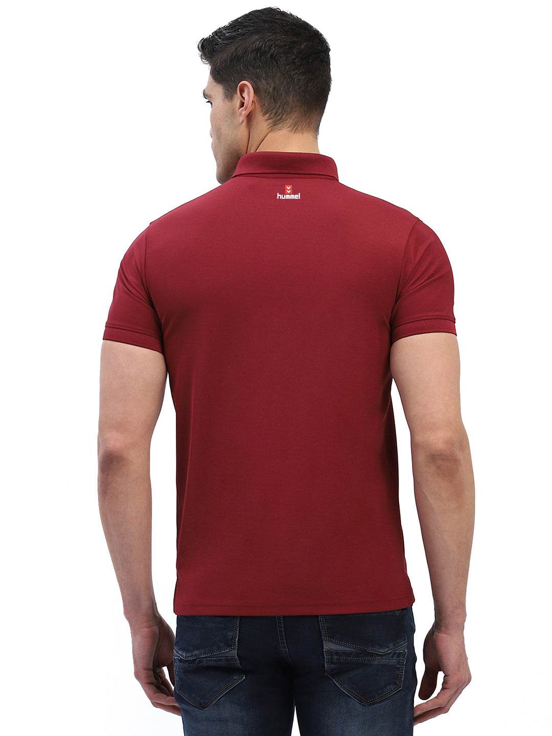 Hummel Men Maroon Jaye Sports Polo Collar Tshirt - Hummel India