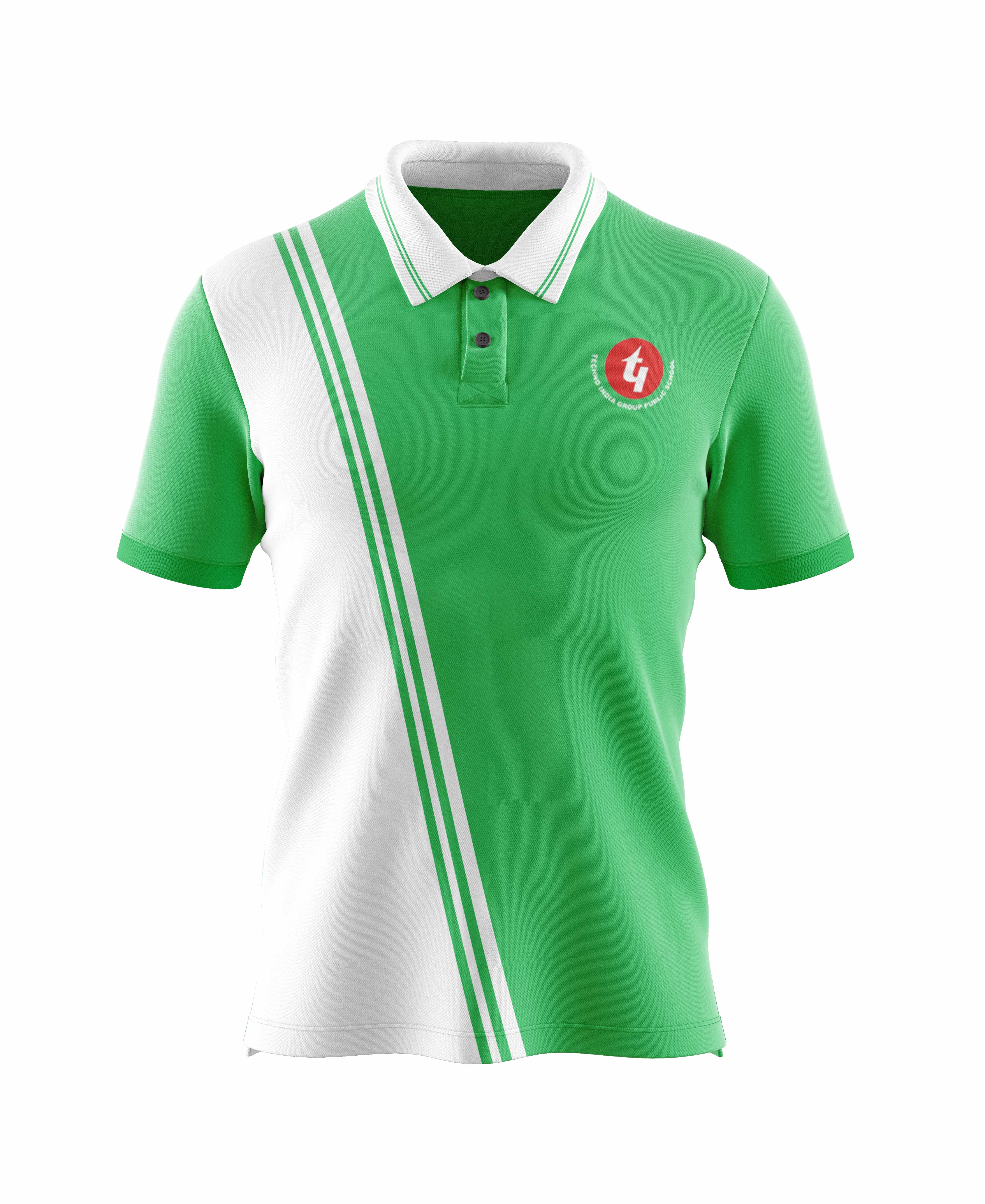 Techno Kids Green Polo Tee