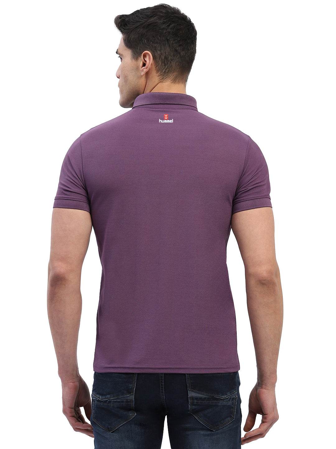 Hummel Men Purple Jaye Sports Polo Collar Tshirt - Hummel India
