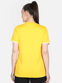 Hummel Core Women Polyester Yellow T-Shirt